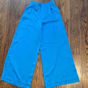 Show me your mumu Vibrant Blue satin Wide-Leg Pants